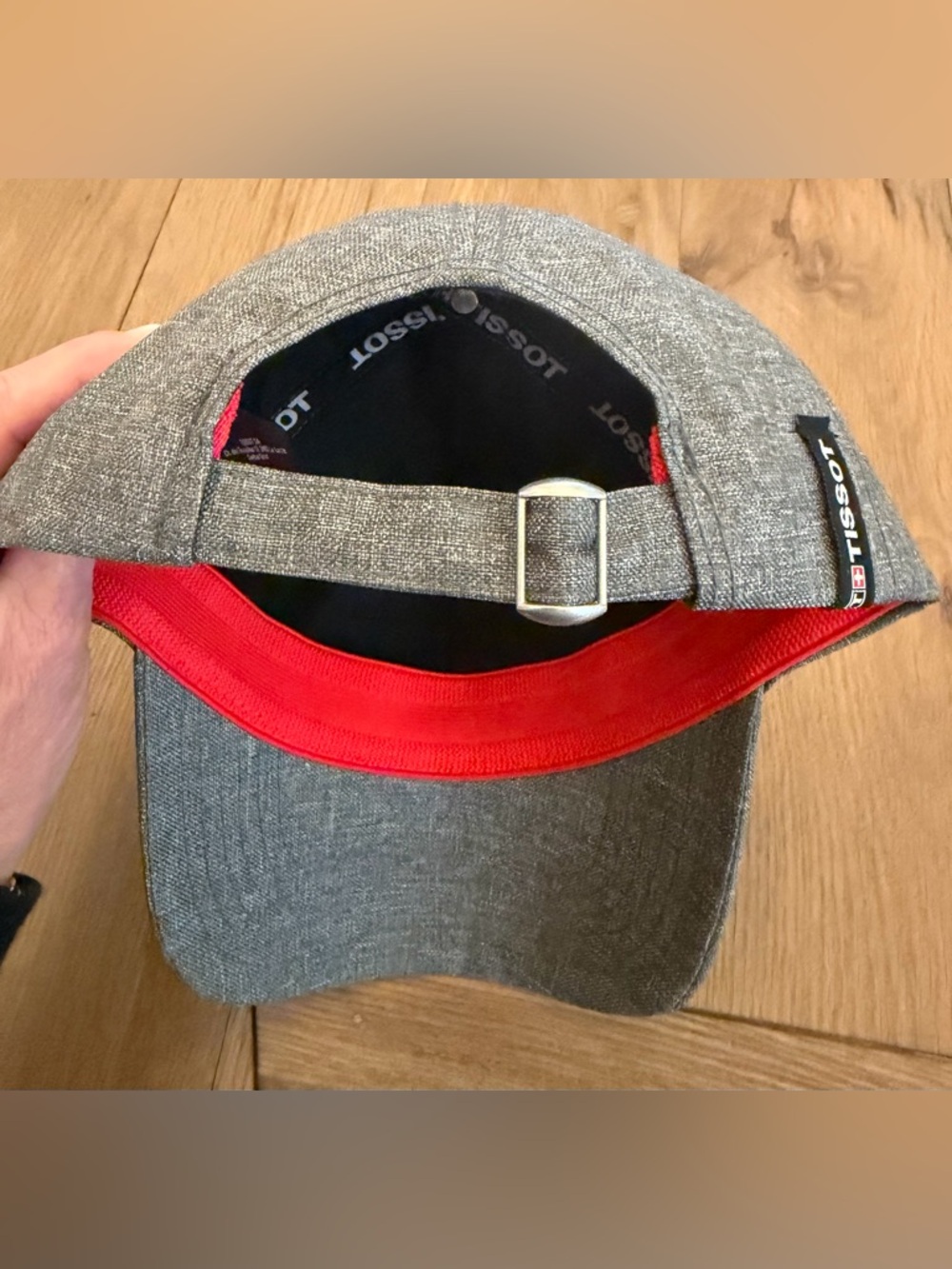 Tissot Gray Strapback Hat Minimalist Cap Adjustable NWOT - Picture 6 of 8